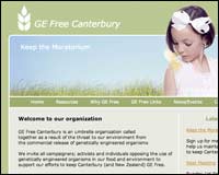Web design client - GE Free Canterbury