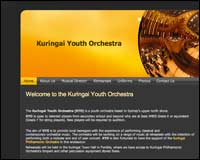 Web design client - Kuringai Youth Orchestra